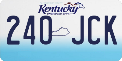 KY license plate 240JCK