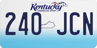 KY license plate 240JCN