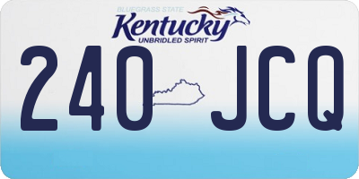 KY license plate 240JCQ