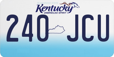 KY license plate 240JCU