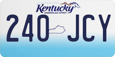 KY license plate 240JCY