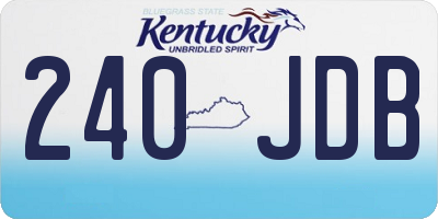 KY license plate 240JDB