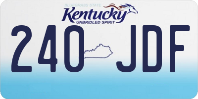 KY license plate 240JDF