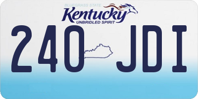 KY license plate 240JDI