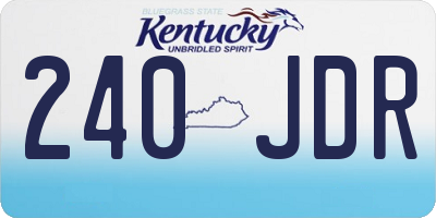 KY license plate 240JDR