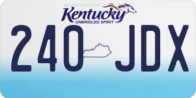 KY license plate 240JDX