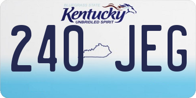 KY license plate 240JEG