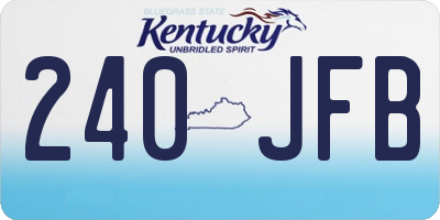 KY license plate 240JFB