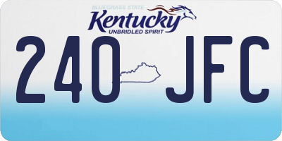 KY license plate 240JFC