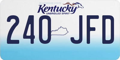 KY license plate 240JFD