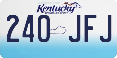 KY license plate 240JFJ