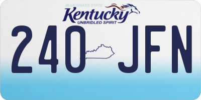 KY license plate 240JFN