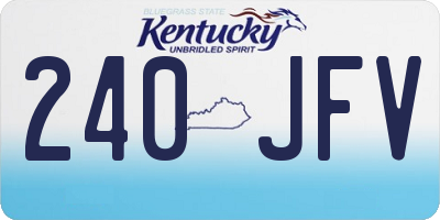KY license plate 240JFV