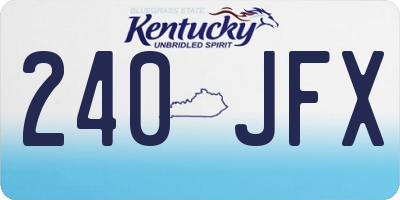 KY license plate 240JFX
