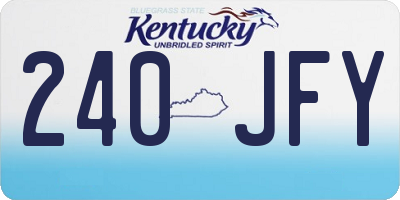 KY license plate 240JFY