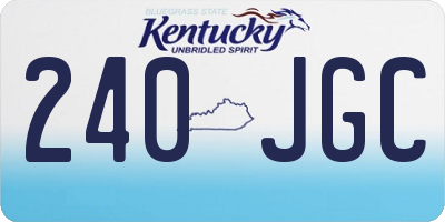 KY license plate 240JGC