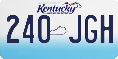 KY license plate 240JGH
