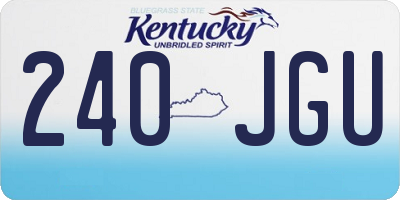 KY license plate 240JGU