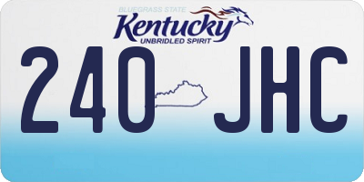 KY license plate 240JHC