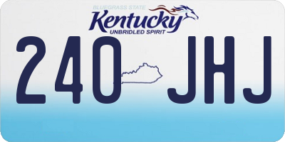 KY license plate 240JHJ