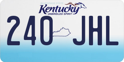 KY license plate 240JHL