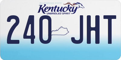 KY license plate 240JHT