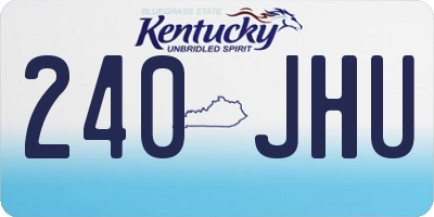 KY license plate 240JHU