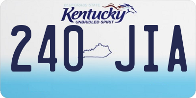 KY license plate 240JIA