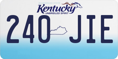 KY license plate 240JIE