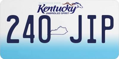 KY license plate 240JIP
