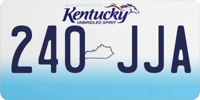 KY license plate 240JJA