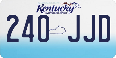 KY license plate 240JJD