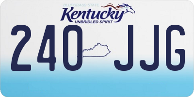 KY license plate 240JJG