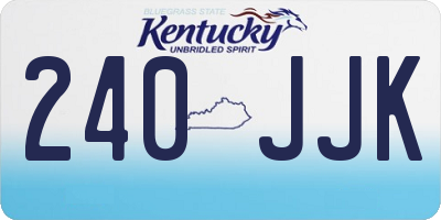 KY license plate 240JJK