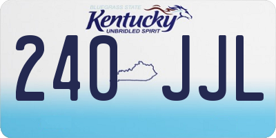 KY license plate 240JJL