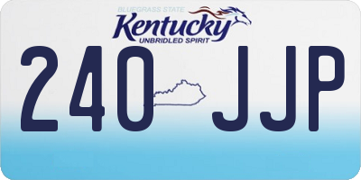 KY license plate 240JJP