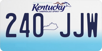 KY license plate 240JJW