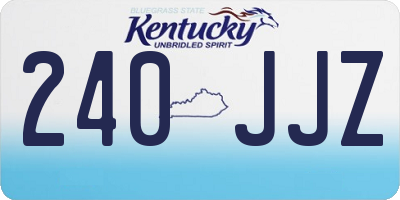 KY license plate 240JJZ