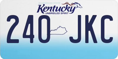KY license plate 240JKC