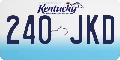 KY license plate 240JKD