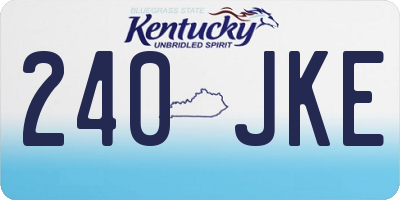 KY license plate 240JKE