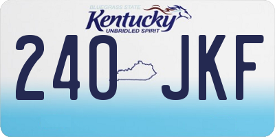 KY license plate 240JKF