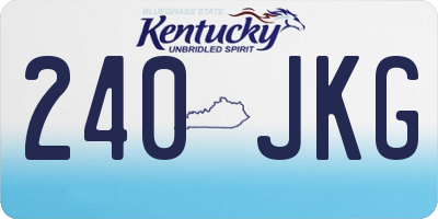 KY license plate 240JKG