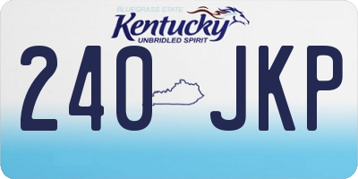 KY license plate 240JKP