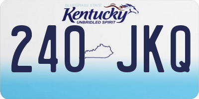 KY license plate 240JKQ