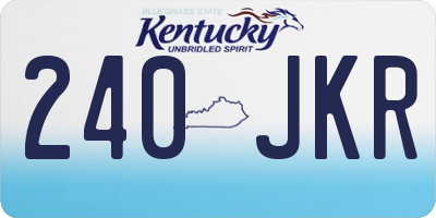KY license plate 240JKR