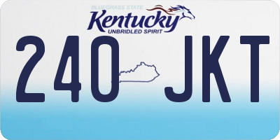 KY license plate 240JKT