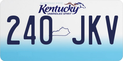 KY license plate 240JKV
