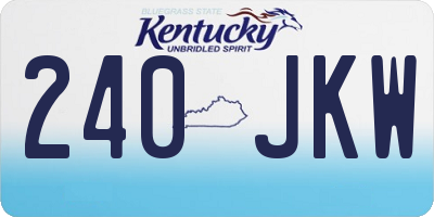 KY license plate 240JKW