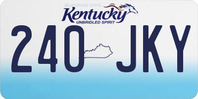 KY license plate 240JKY